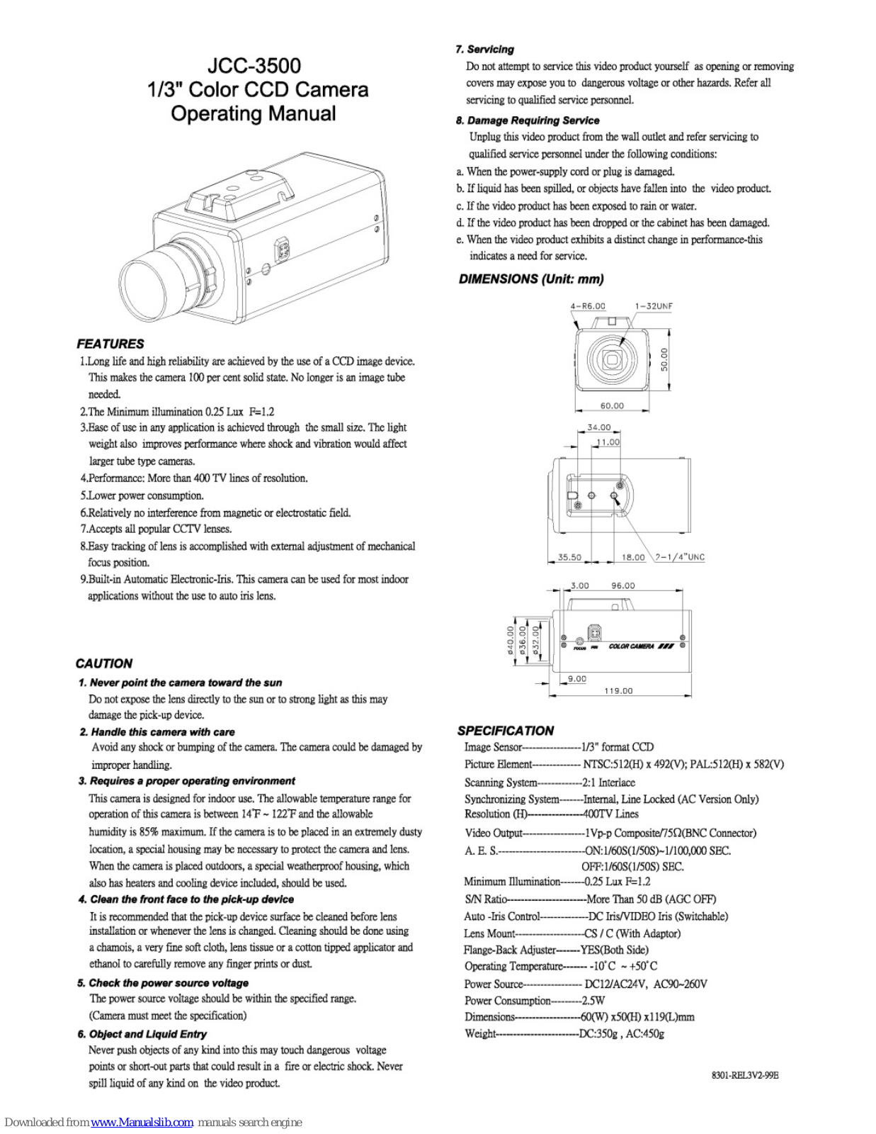Jetcom CCTV JCC-3500 Operating Manual - ManualMachine.com