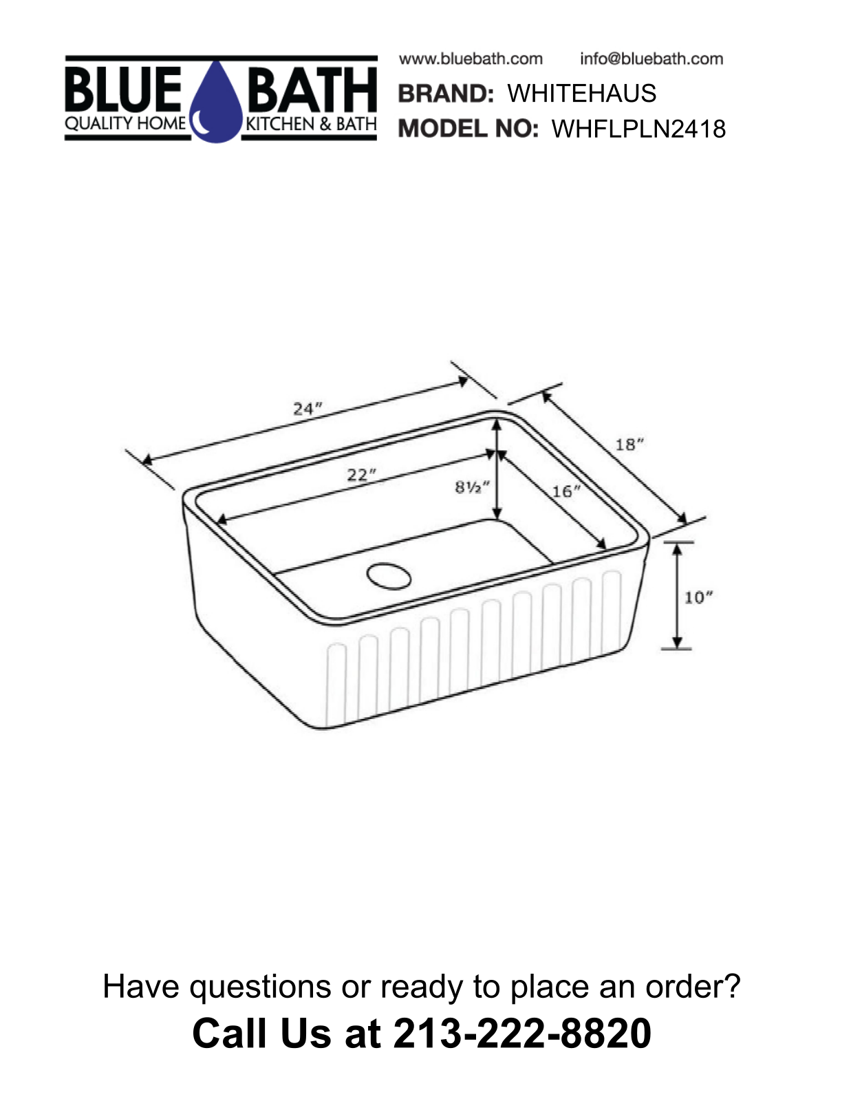 Whitehaus Collection WHC2621 Dimensions - ManualMachine.com