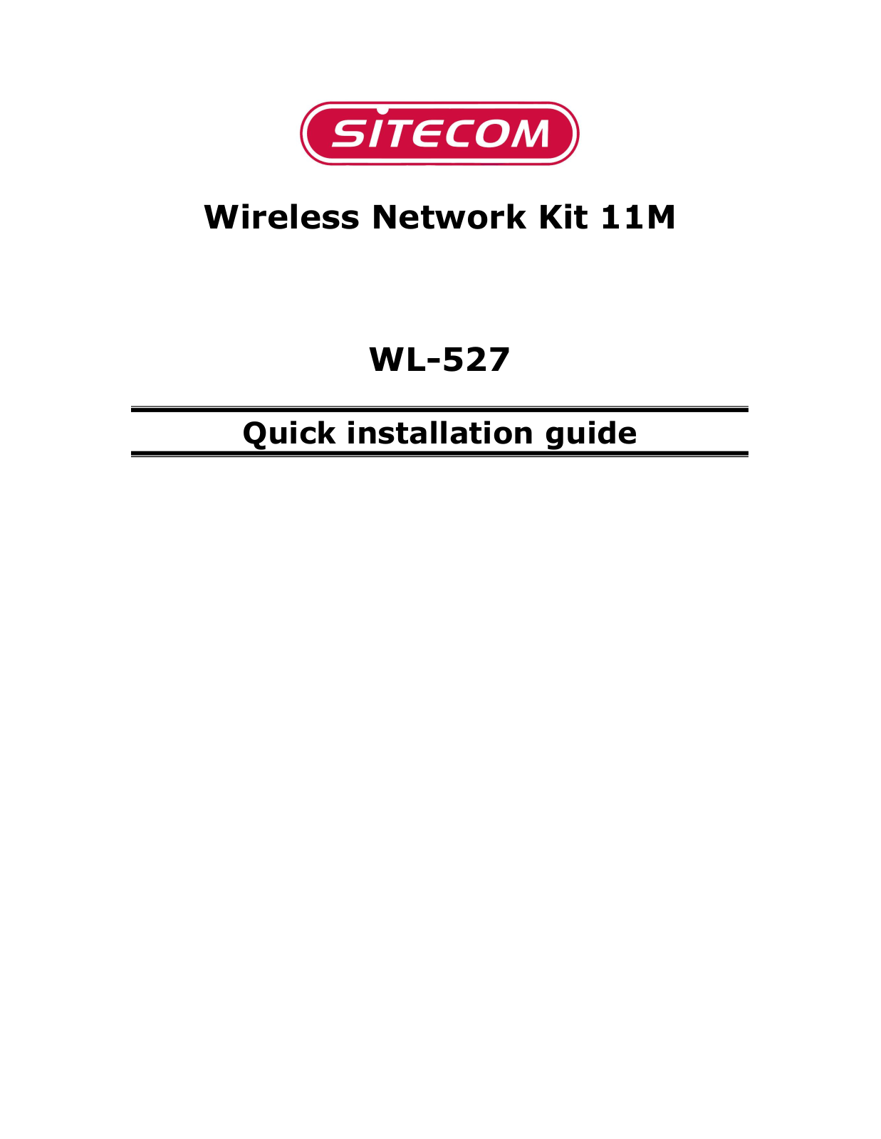 Sitecom WL-527 Quick installation guide