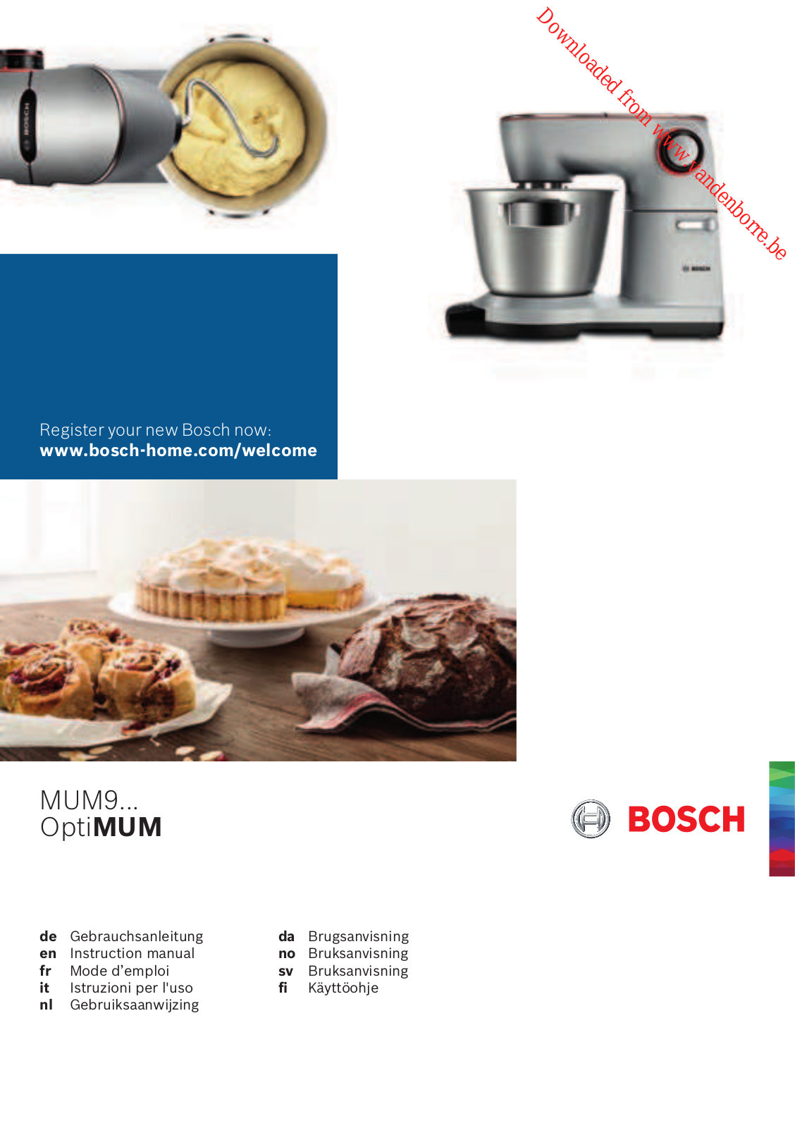 BOSCH MUM9AX5S00 User Manual