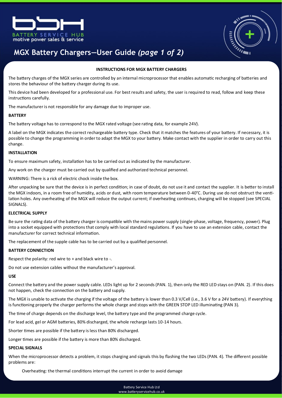 BBH MGX User Manual - ManualMachine.com