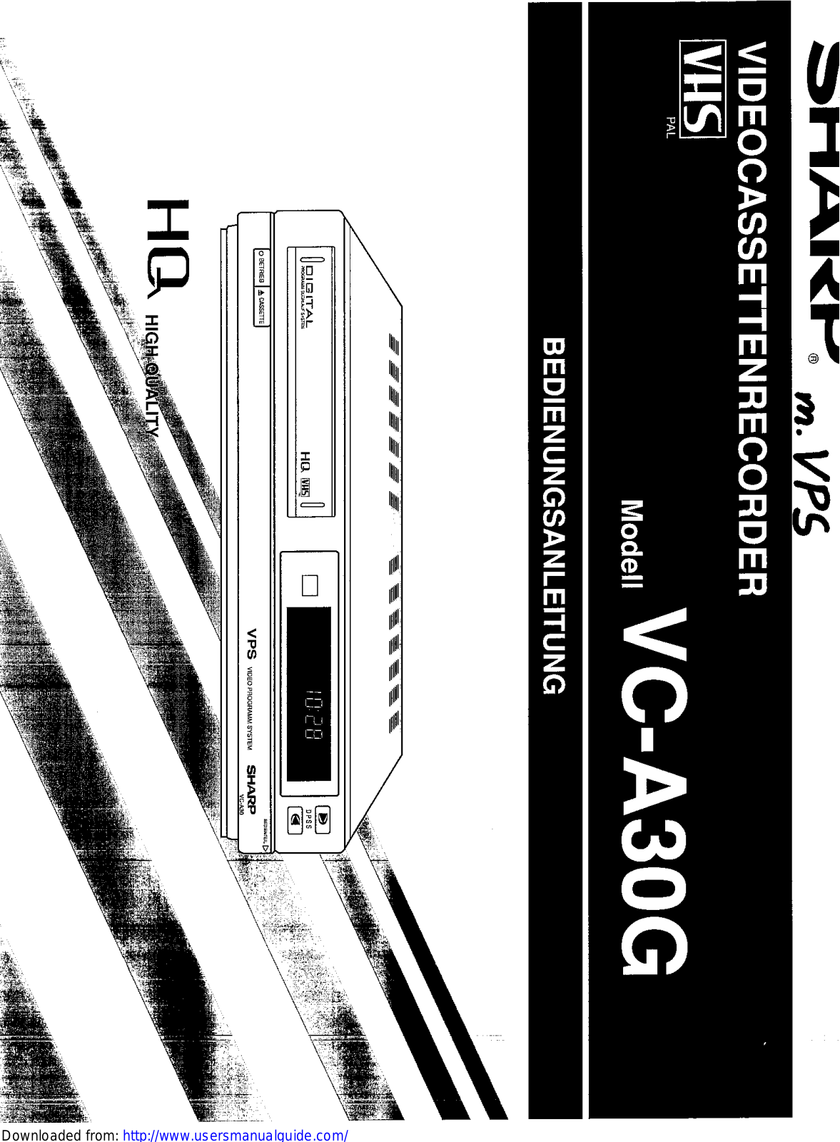 SHARP VC-A30G User Manual