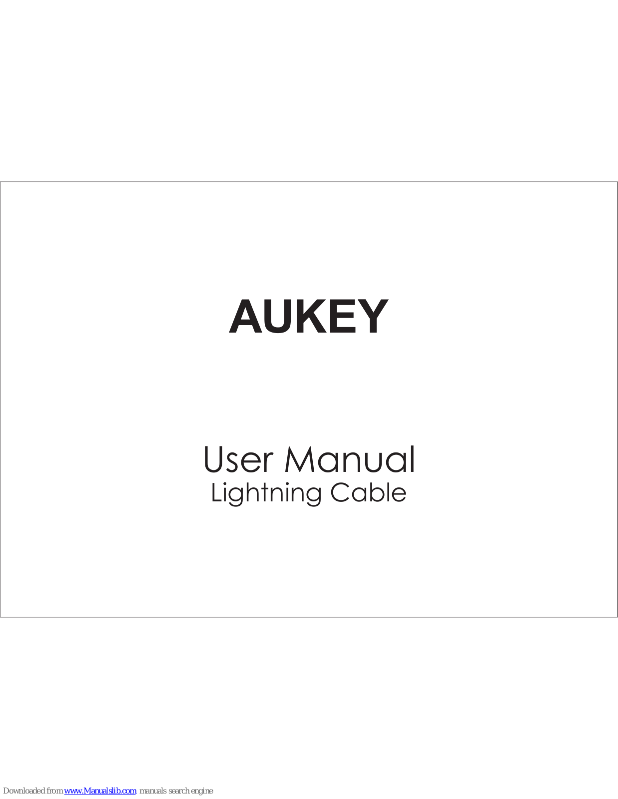 Aukey CB-AL03 User Manual