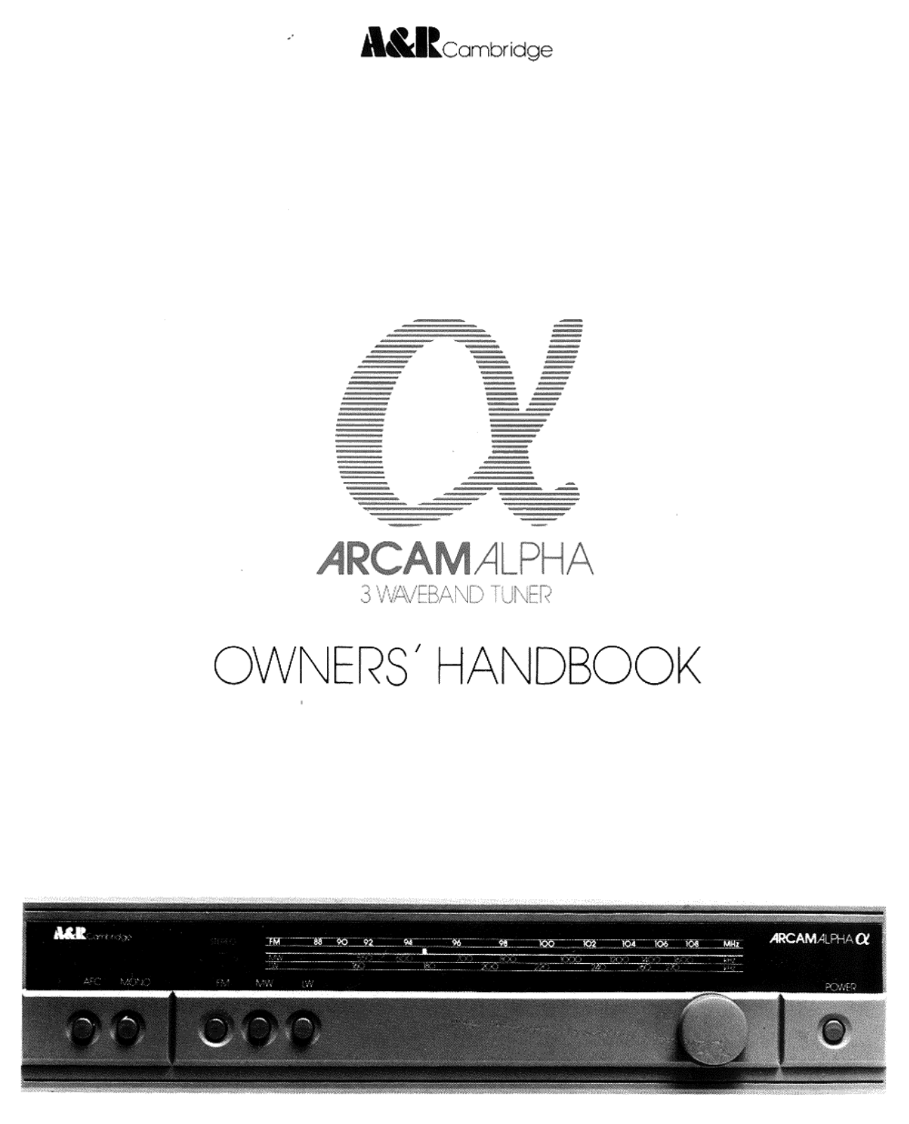 Arcam Alpha Owners manual