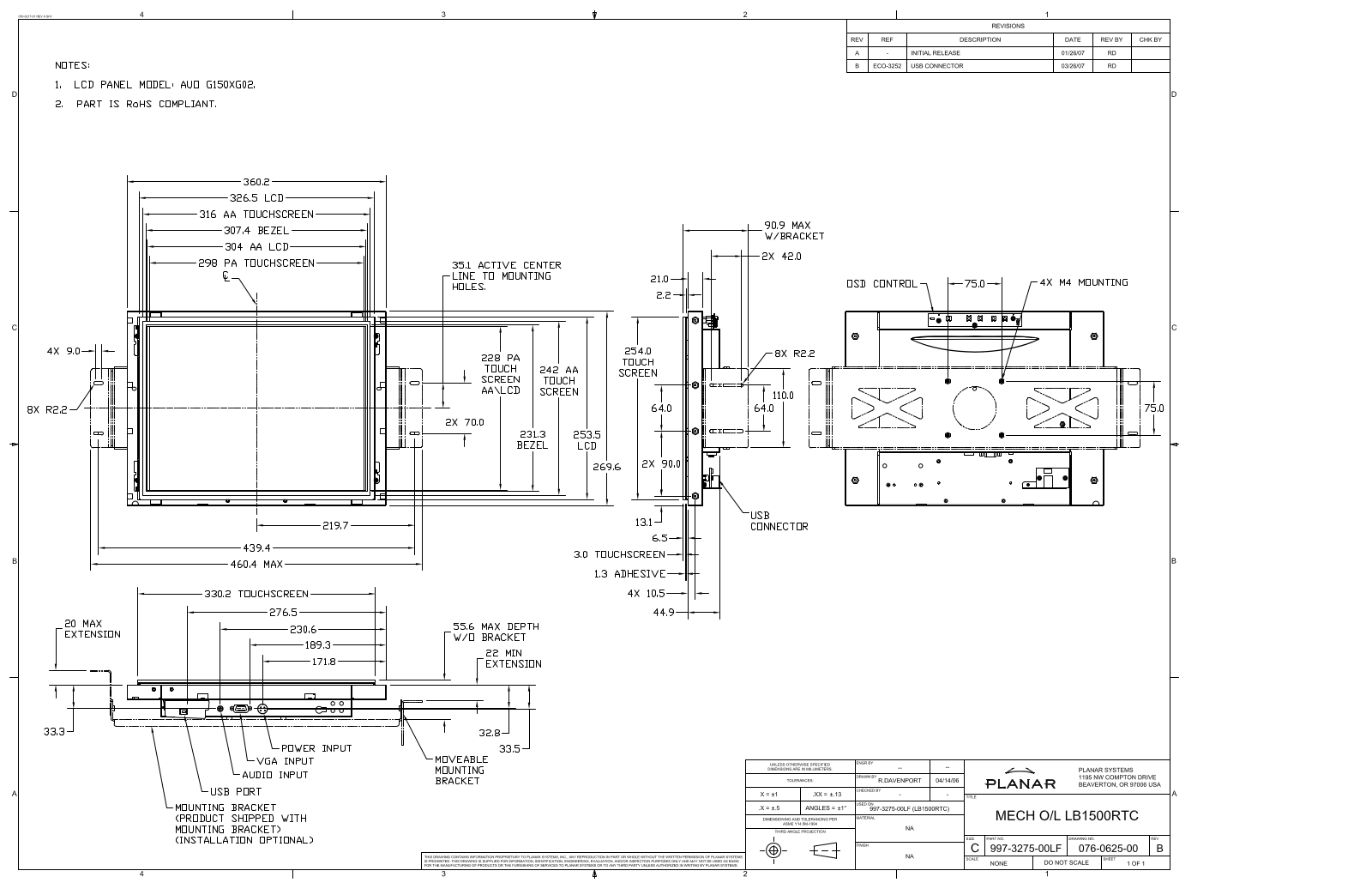 Planar LB1500RTC User Manual