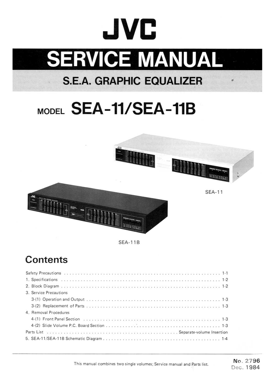 JVC SEA-11 Service manual