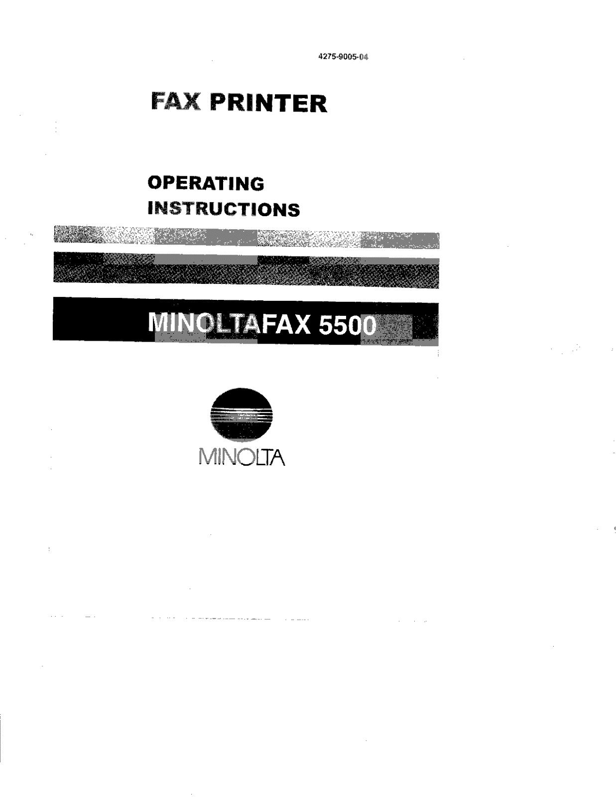 KONICA MINOLTA 5500p Service manual