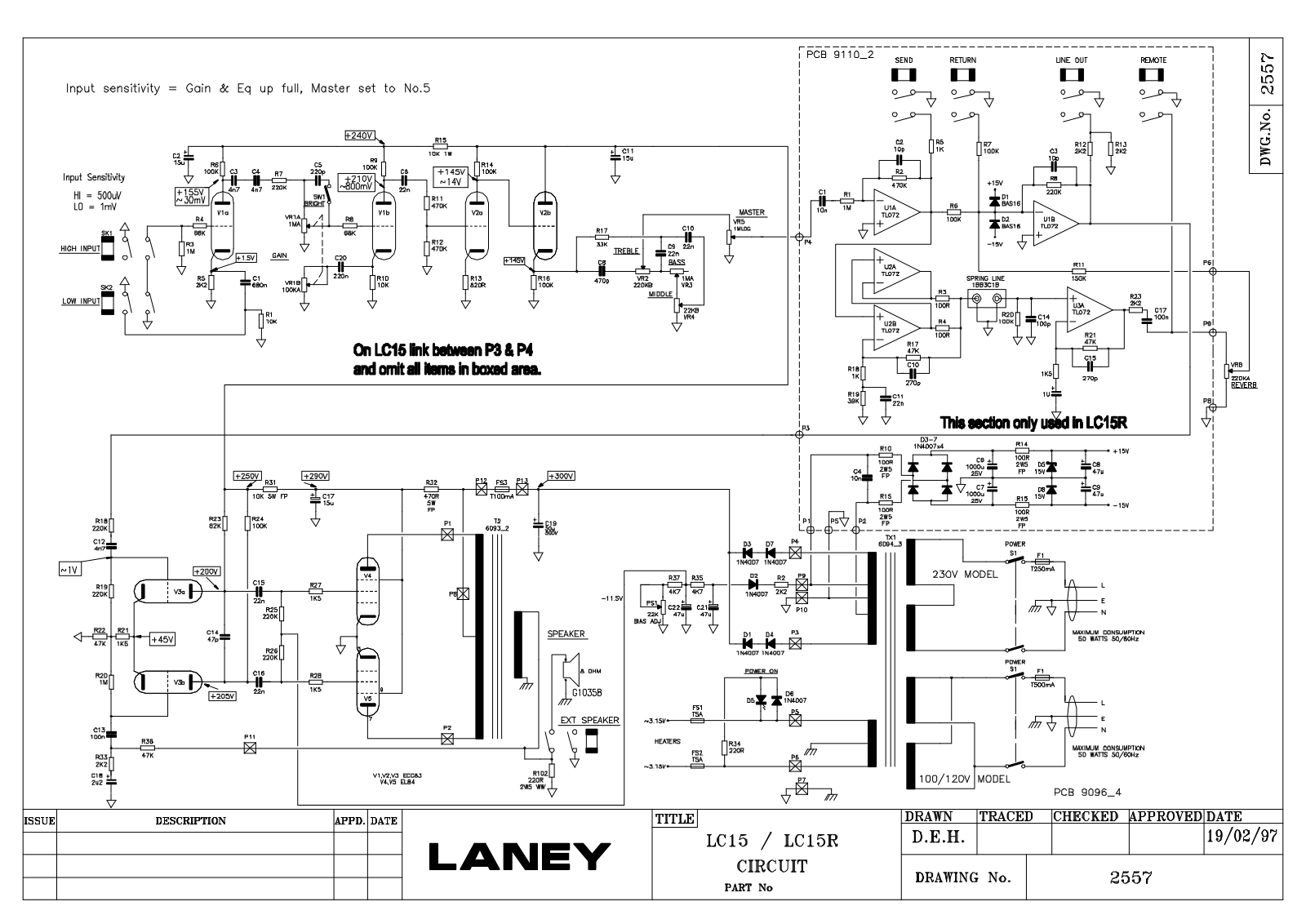 Laney LC15, LC15R Service Manual