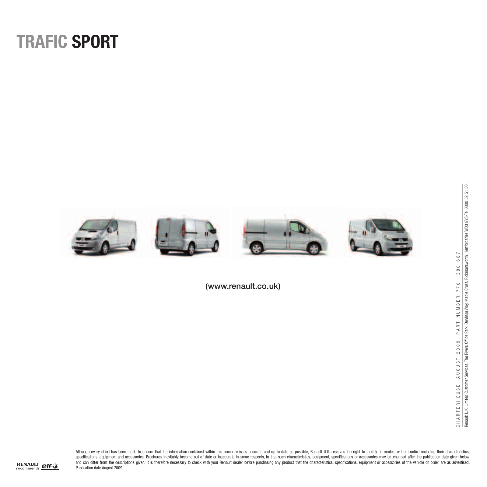 Renault TRAFIC SPORT User Manual