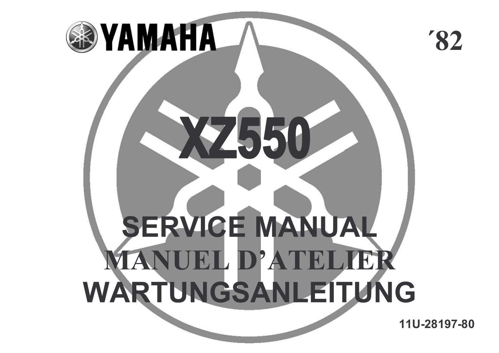 YAMAHA XZ550 User Manual