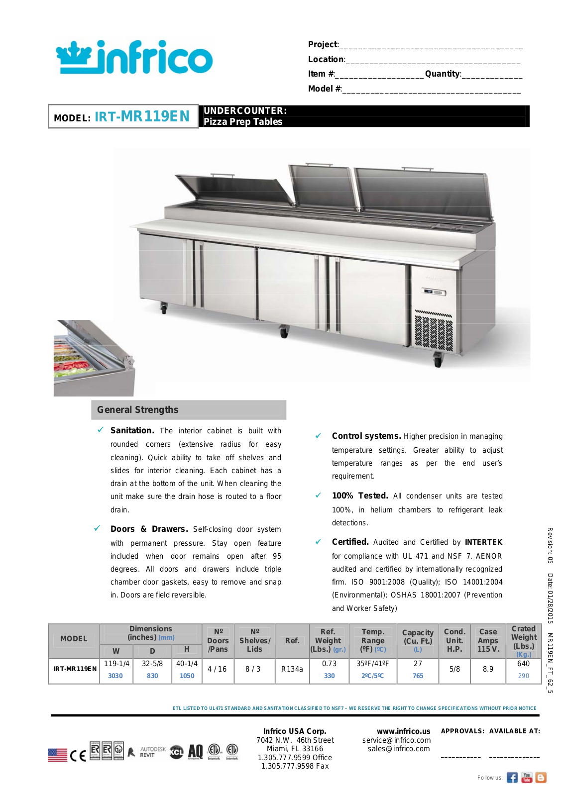 Infrico IRT-MR119EN User Manual