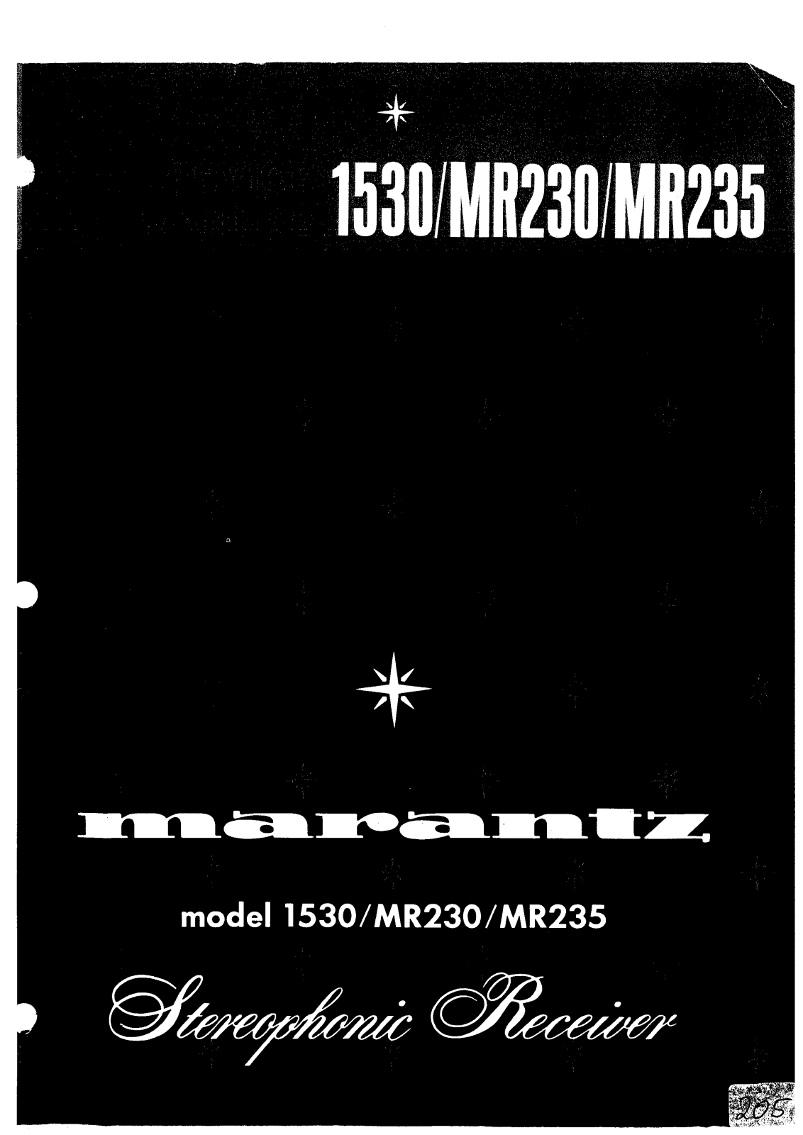 Marantz MR-230, 1530 Service Manual