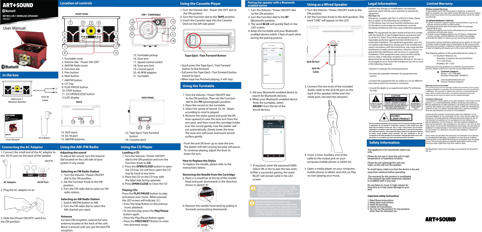 Art Sound AR3001 User Manual