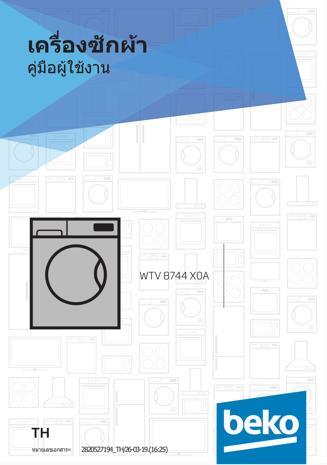 Beko WTV 8744 X0A User manual