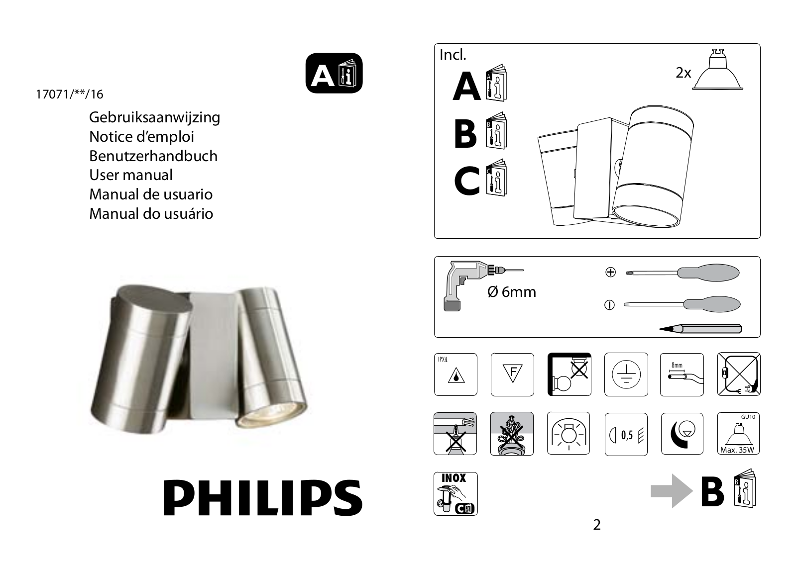 Philips 17071-47-16 Instruction Manual