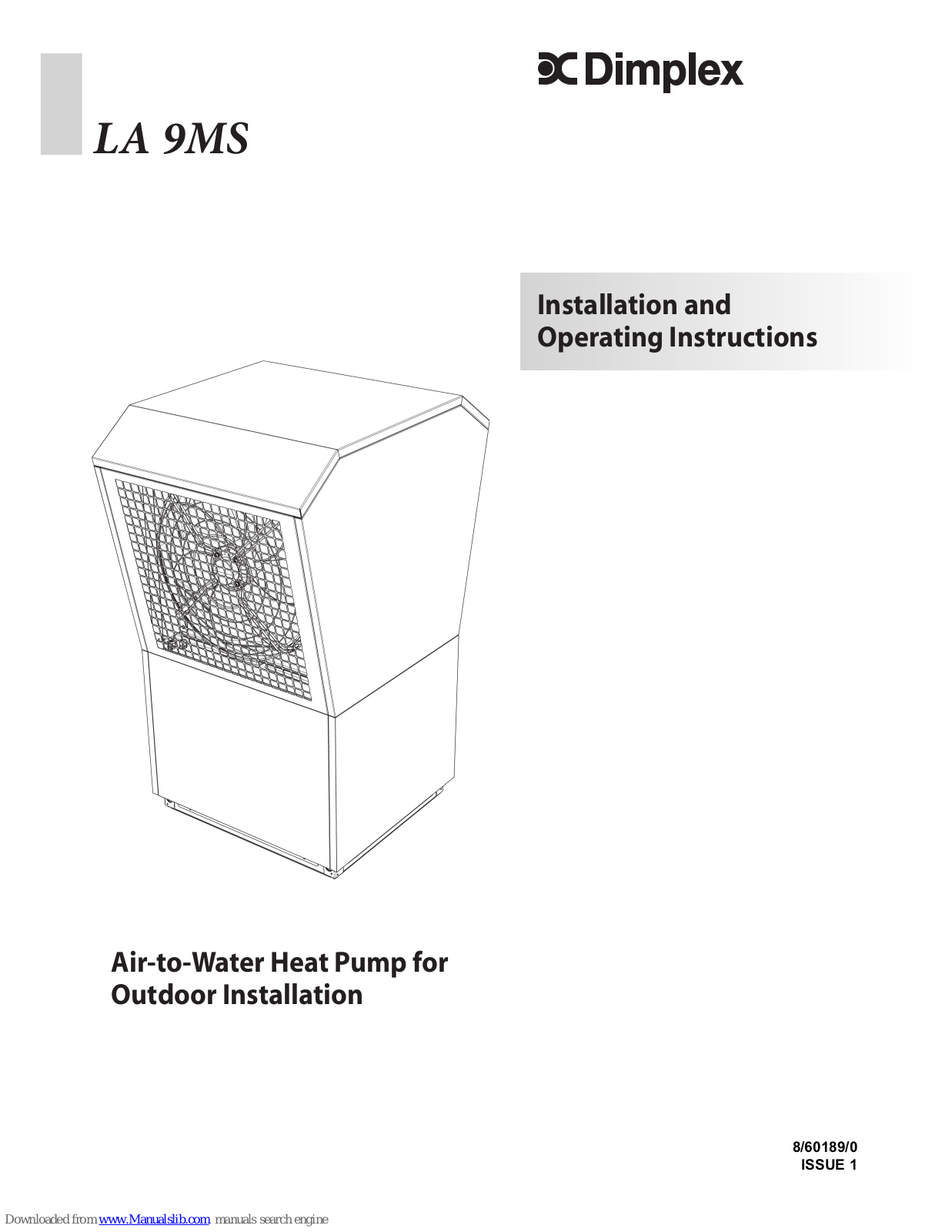 Dimplex LA 9MS Installation And Operating Instructions Manual