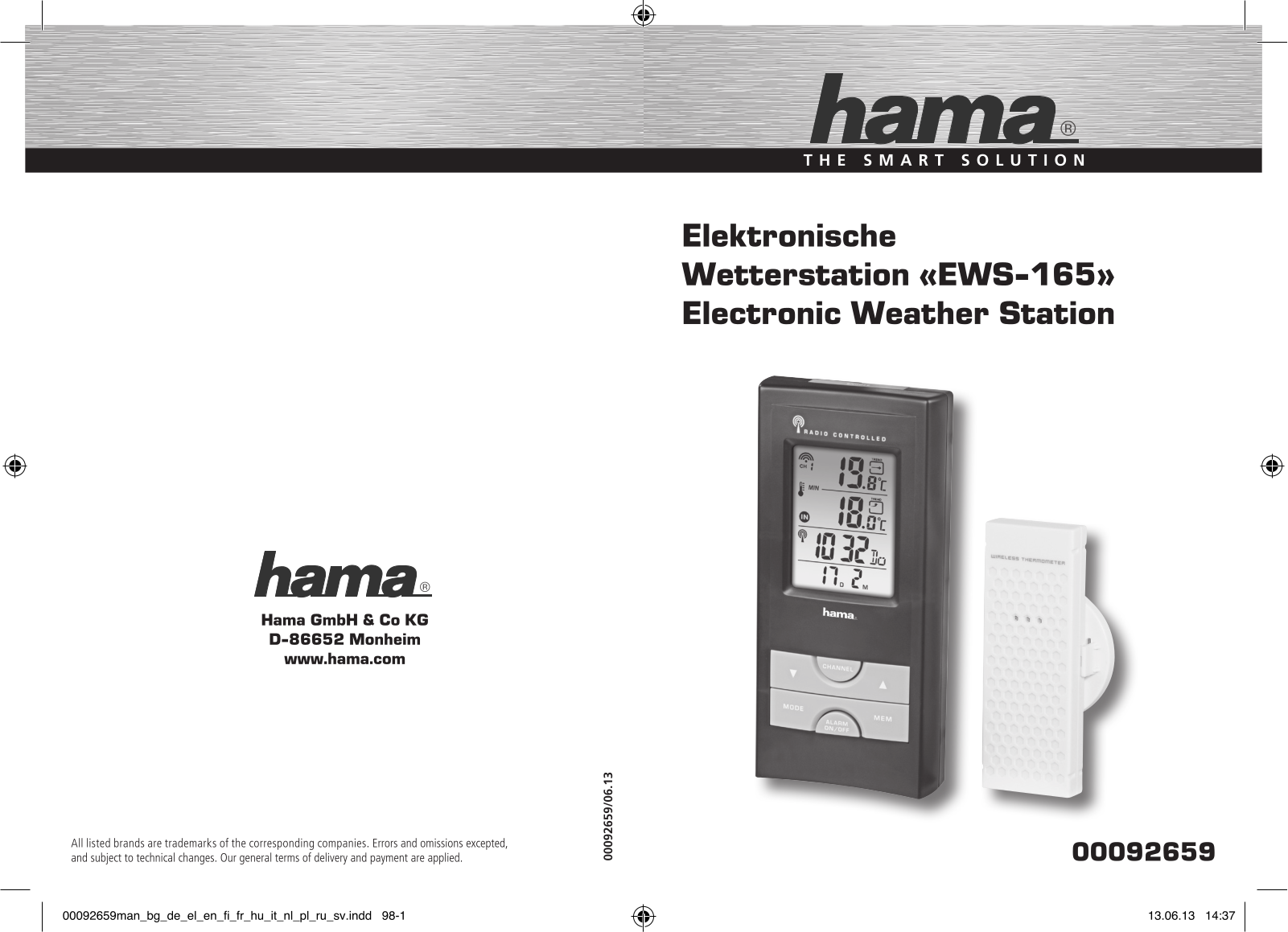 HAMA EWS-165 User Manual