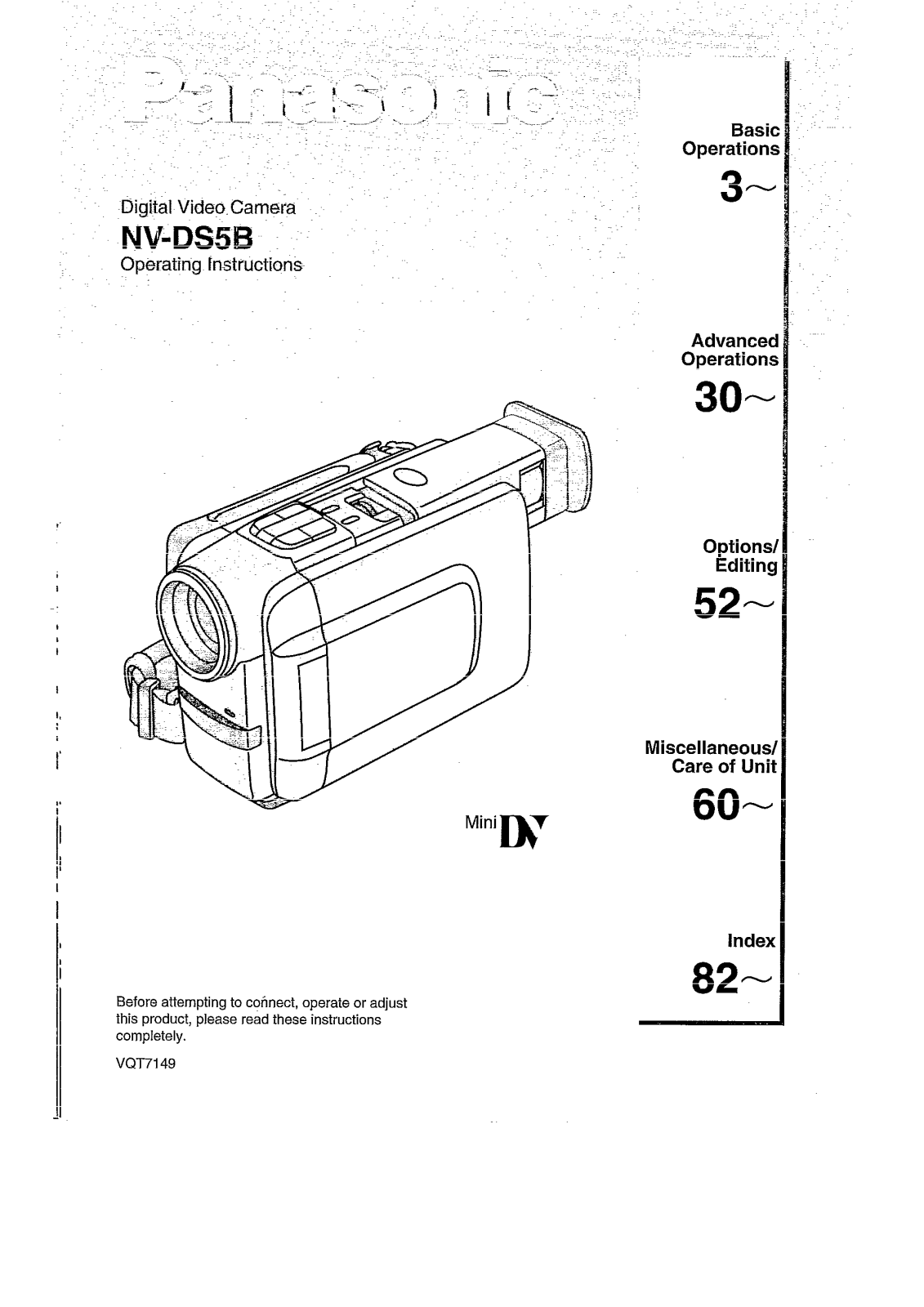 Panasonic NV-DS5B User Manual