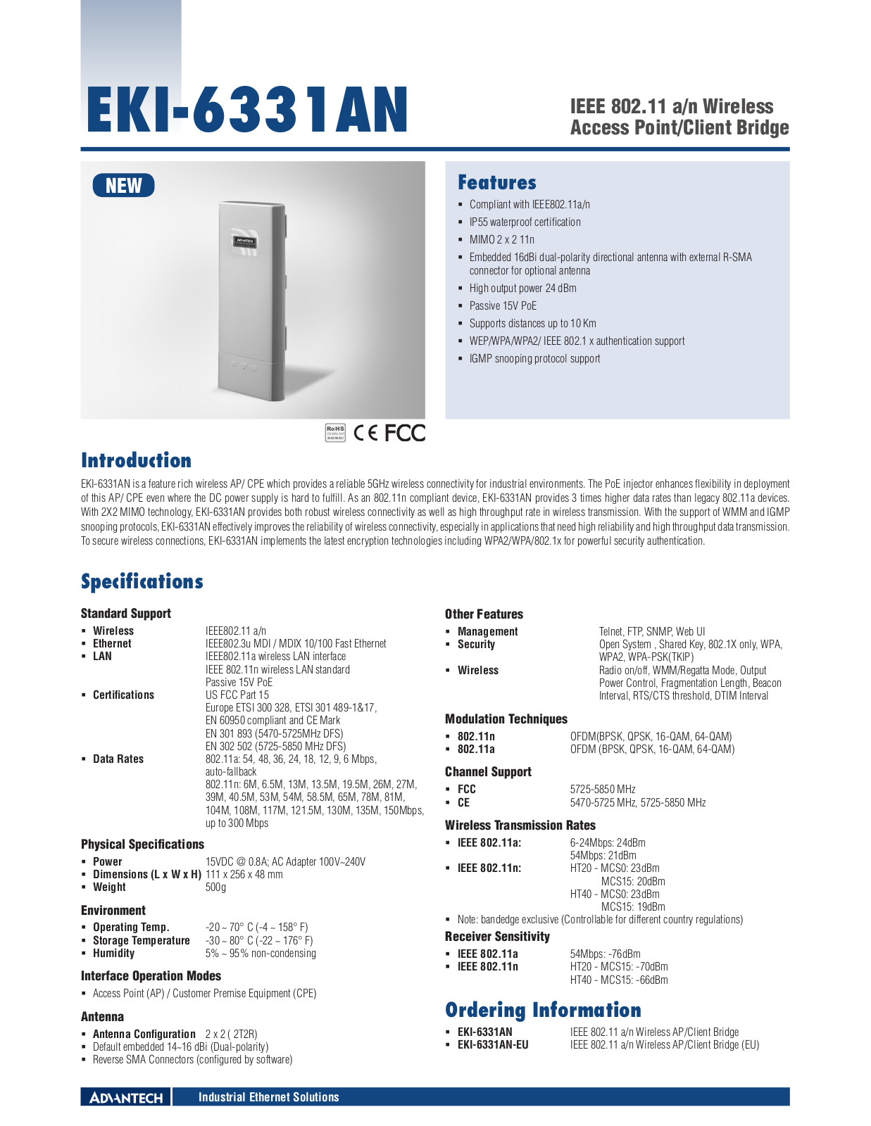 B&B Electronics EKI-6331AN Datasheet