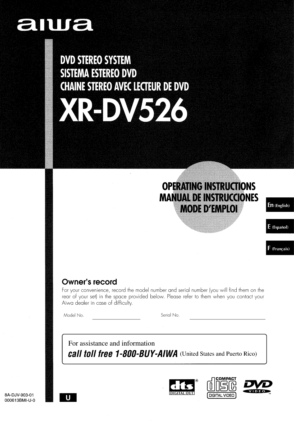 Sony XR-DV526 User Manual