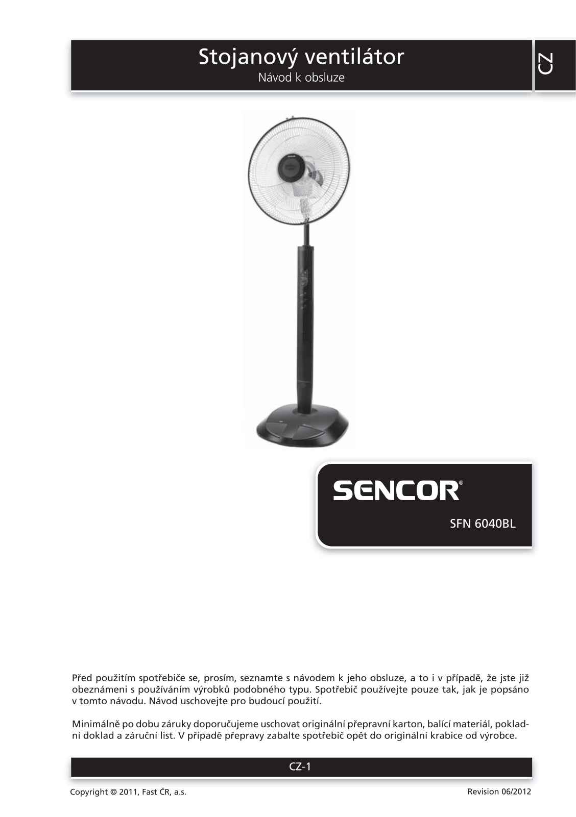 Sencor SFN 6040BL User Manual