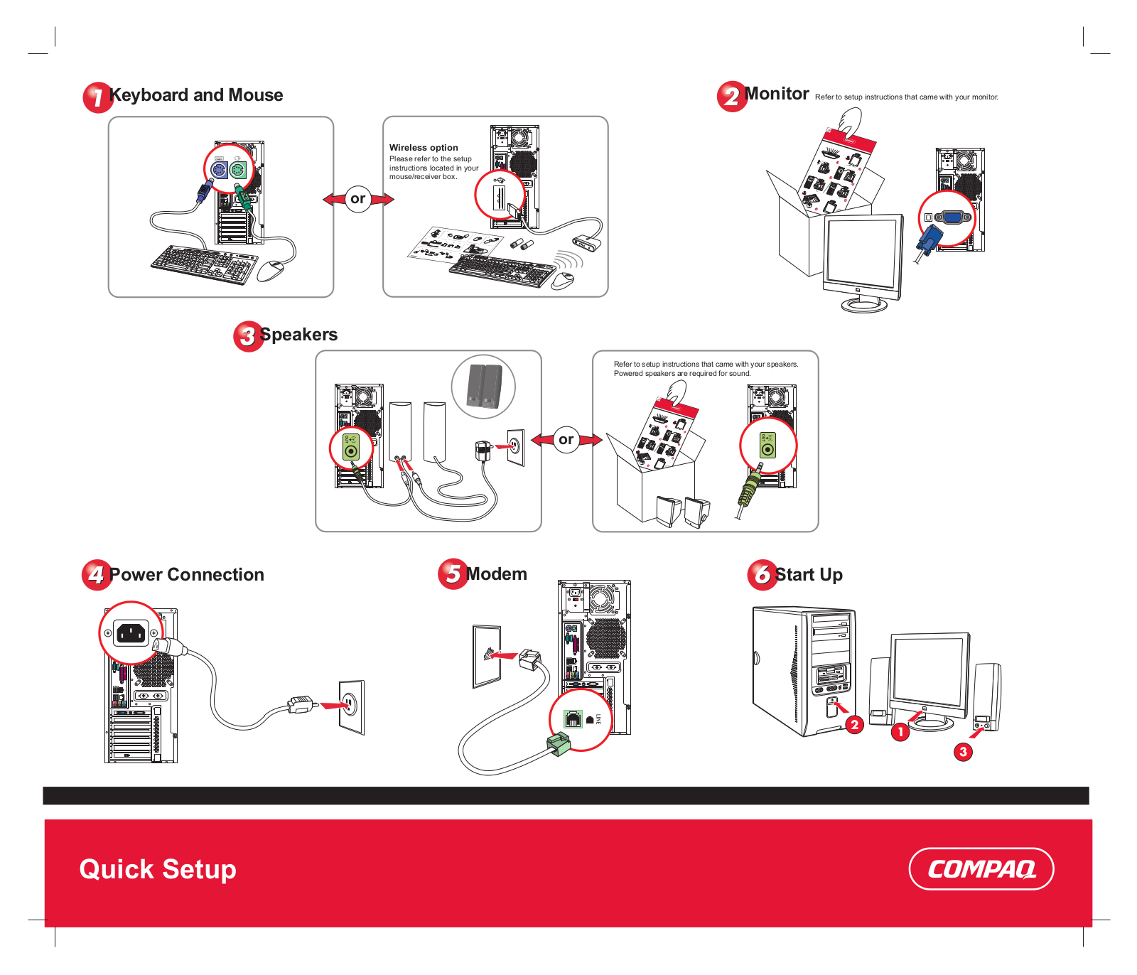 HP Compaq Presario SA4000T, Compaq Presario SA4000Z, Compaq Presario SR1615LA, Compaq Presario SR1617LA, Compaq Presario SR1620LA Quick Setup Guide