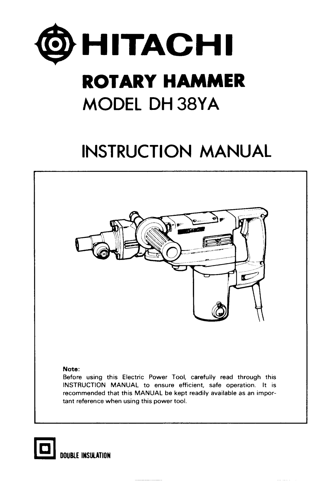 Hitachi DH38YA User Manual