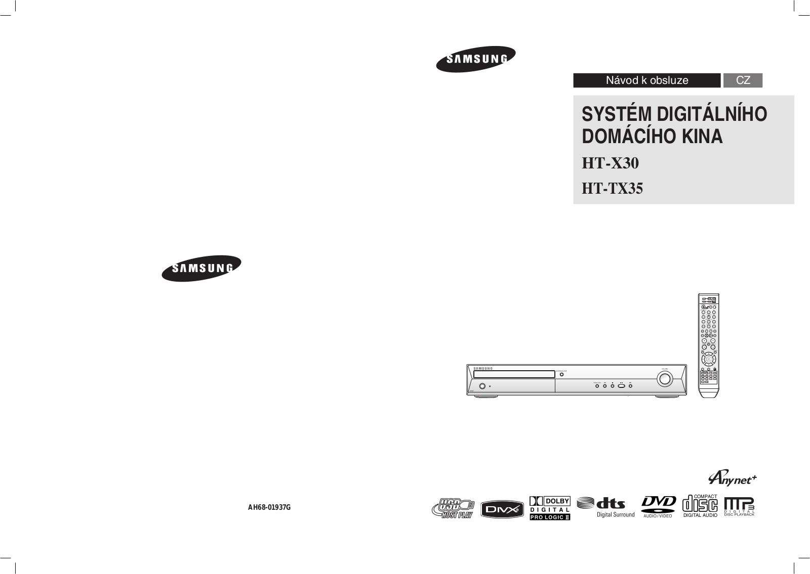 Samsung HT-TX35, HT-X30R, HT-TX35R, HT-X30 User Manual