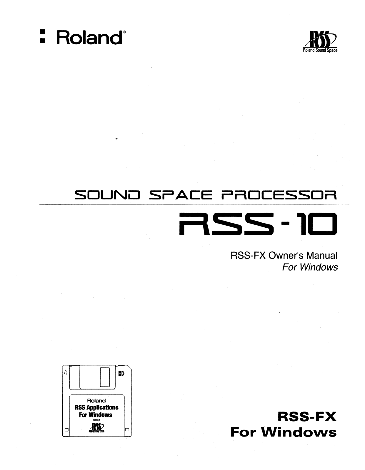 Roland Corporation RSS-10PC Owner's Manual