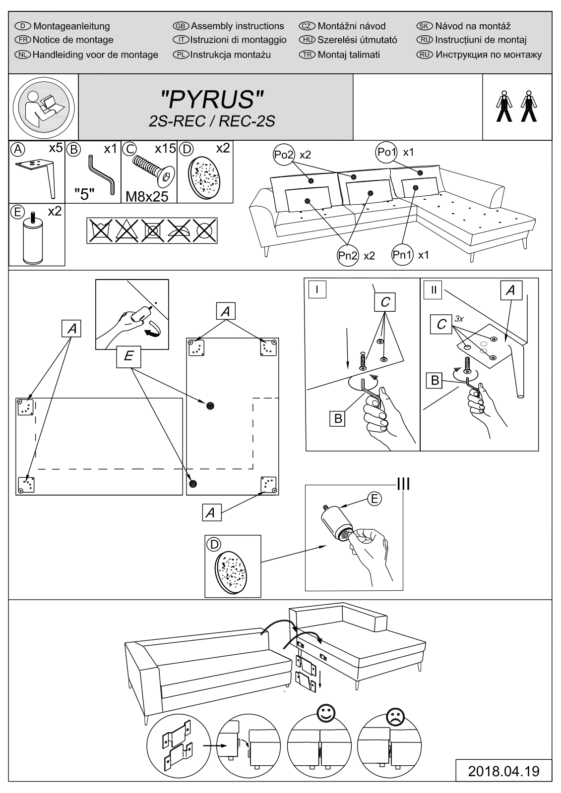 Guido Maria Kretschmer Pyrus Assembly instructions