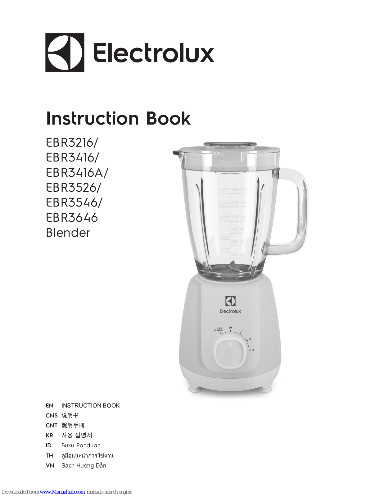 Electrolux EBR3216, EBR3416, EBR3646, EBR3416A, EBR3526 Instruction Book - ManualMachine.com