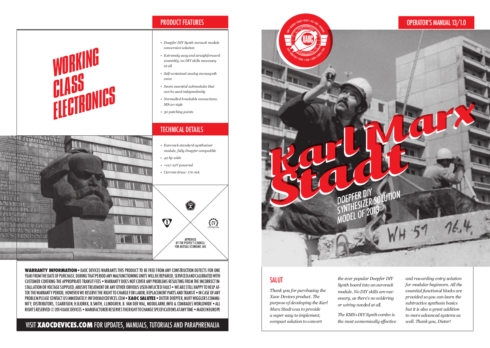 Xaoc Devices Karl Marx Stadt User Manual