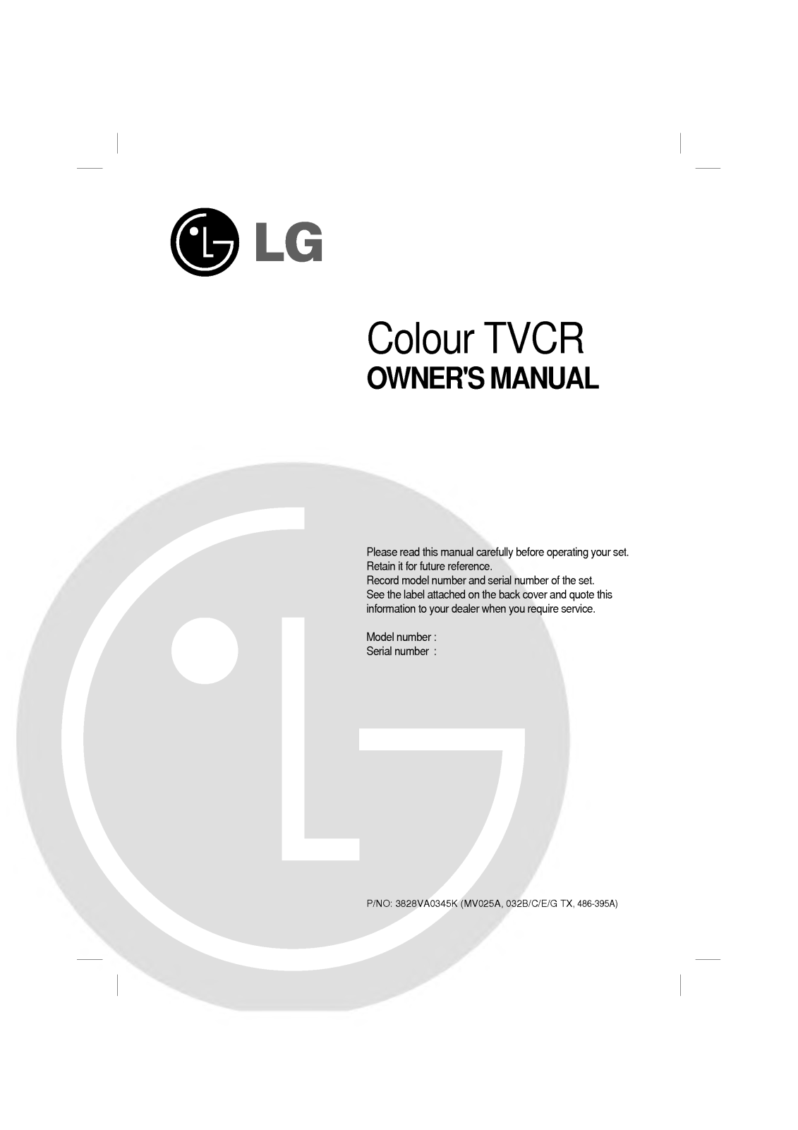 LG KF-21P31, KF-15FA91A User Manual