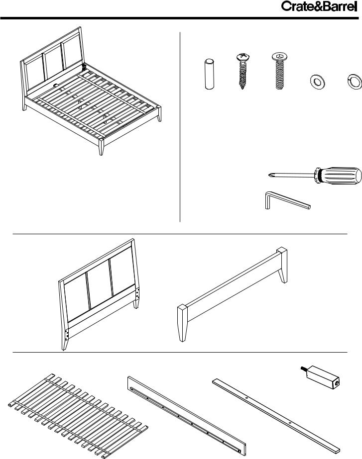 Barrel Abbott Bed Assembly Instruction, Crate And Barrel Bed Frame Instructions