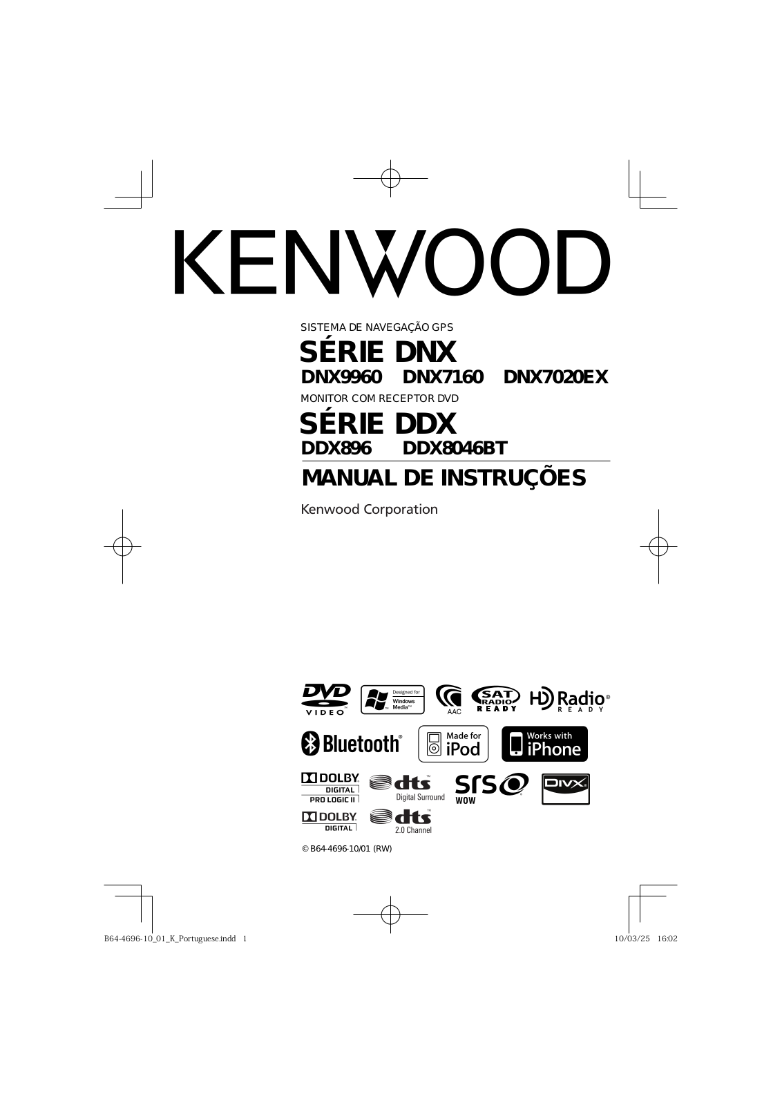 Kenwood DNX7020EX, DDX8046BT User Manual