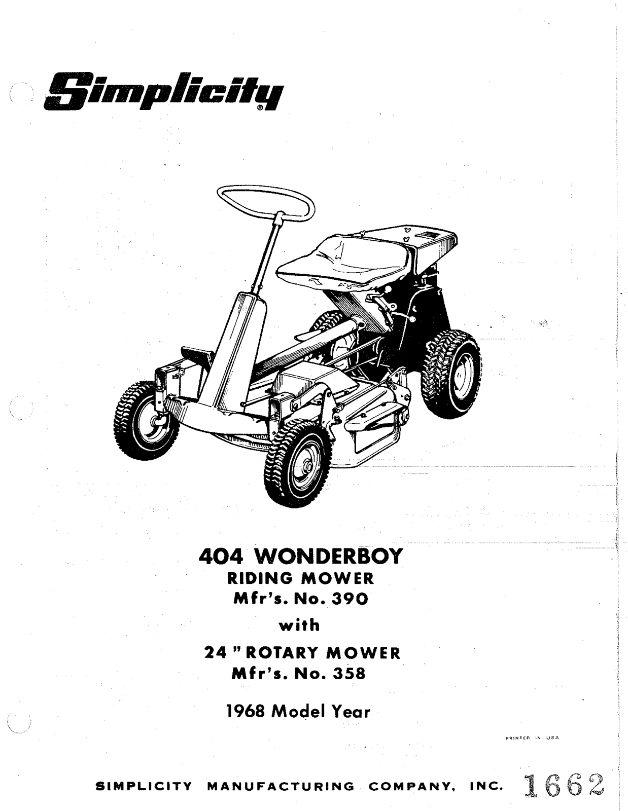 Simplicity 404 User Manual