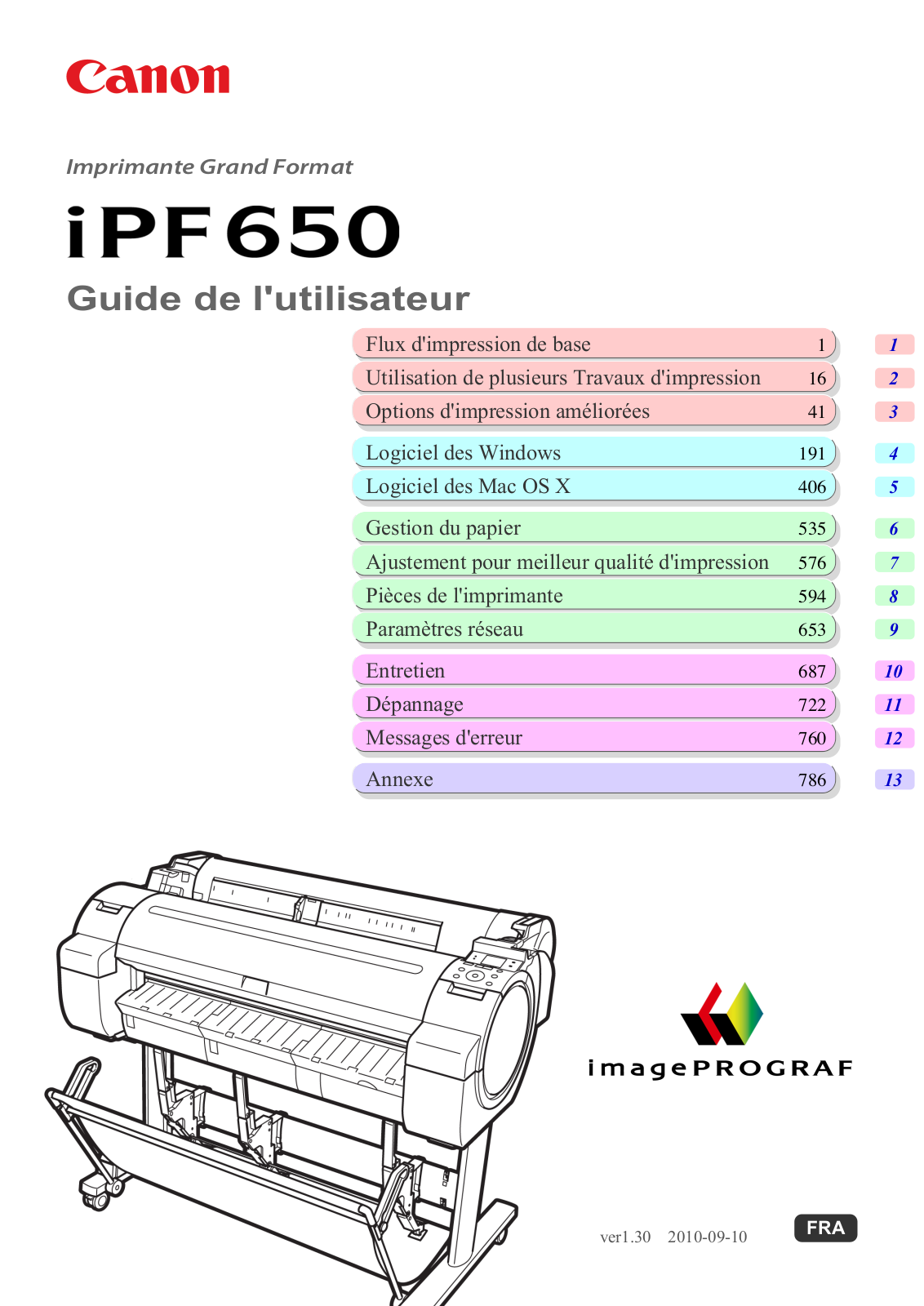 Canon IMAGEPROGRAF IPF650 User Manual