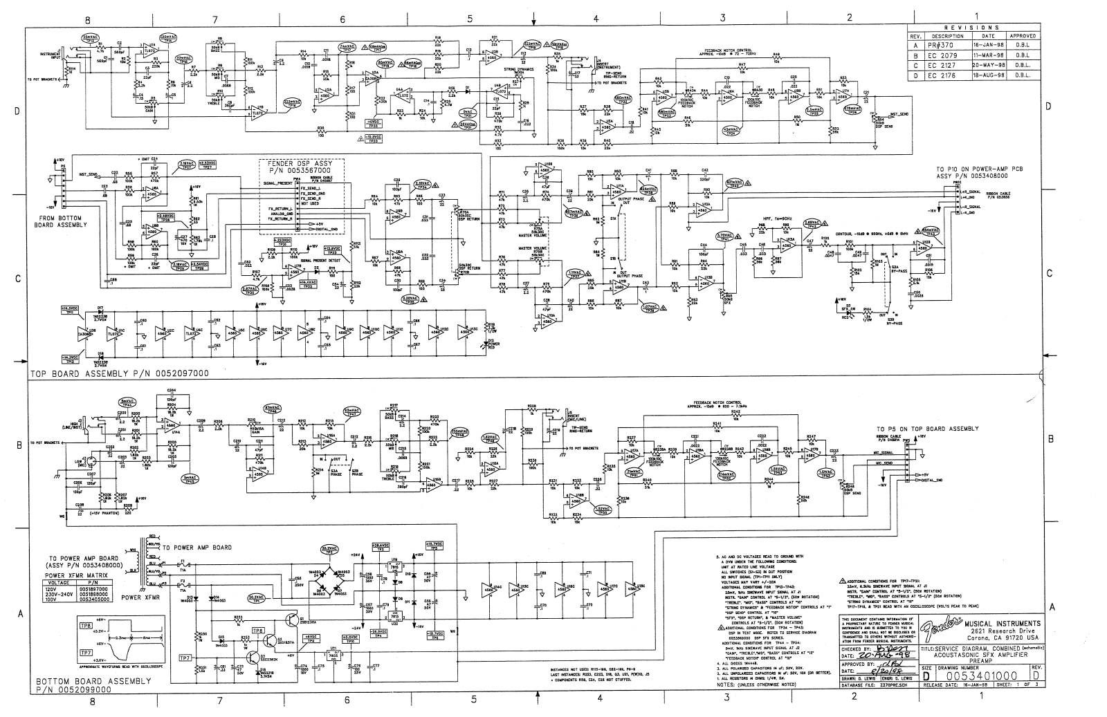 Fender Acoustasonic-SFX Schematic