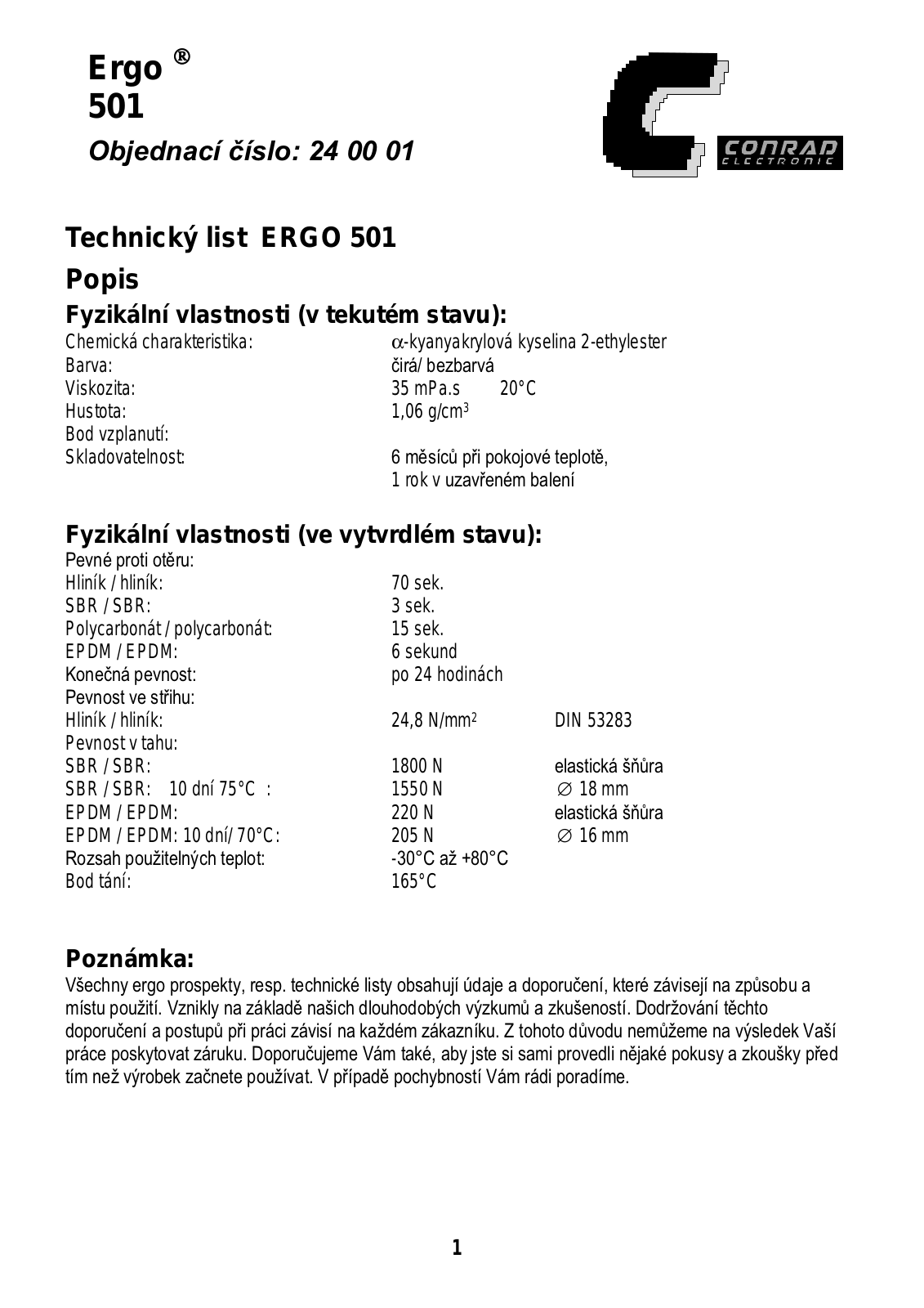 ergo 501 User guide