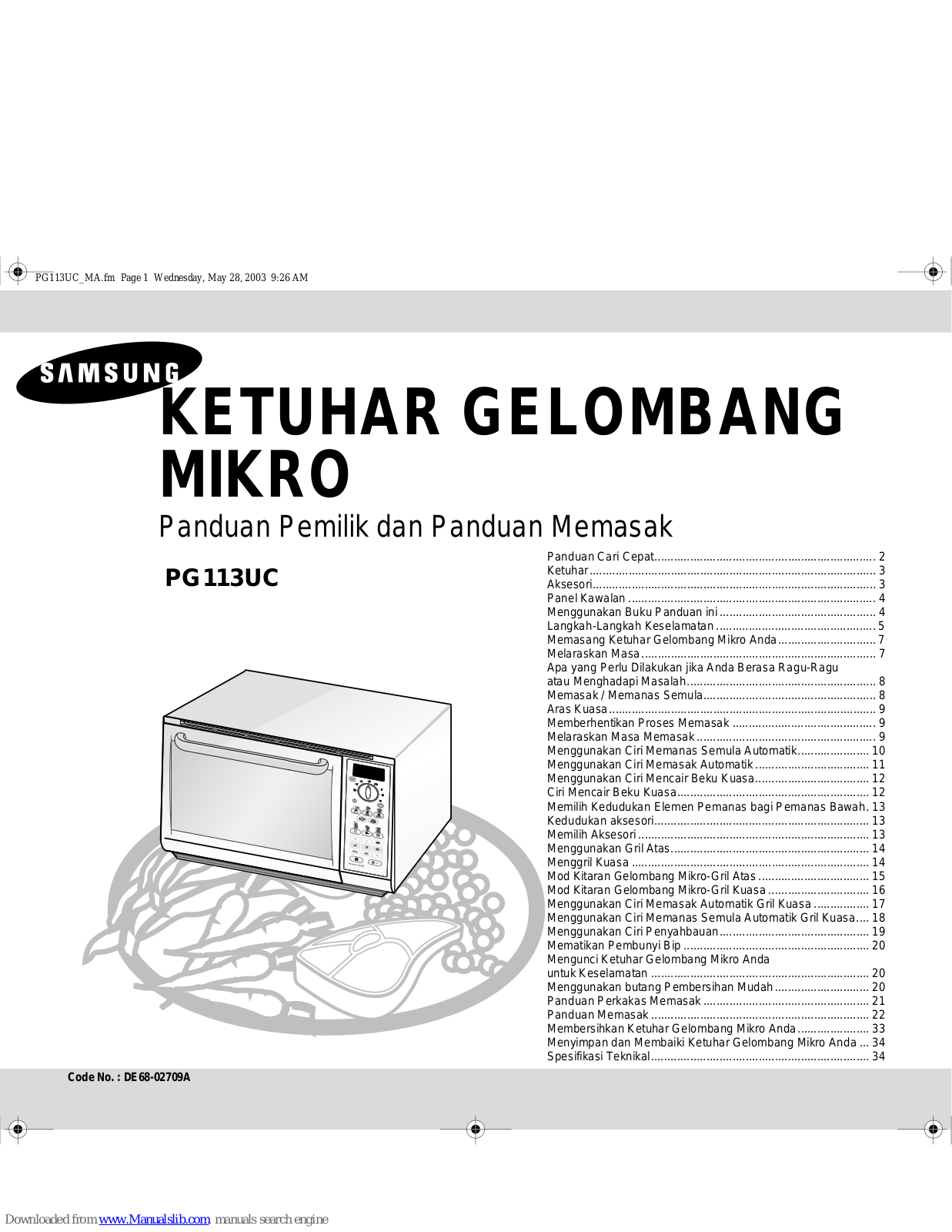 Samsung PG113UC User Manual