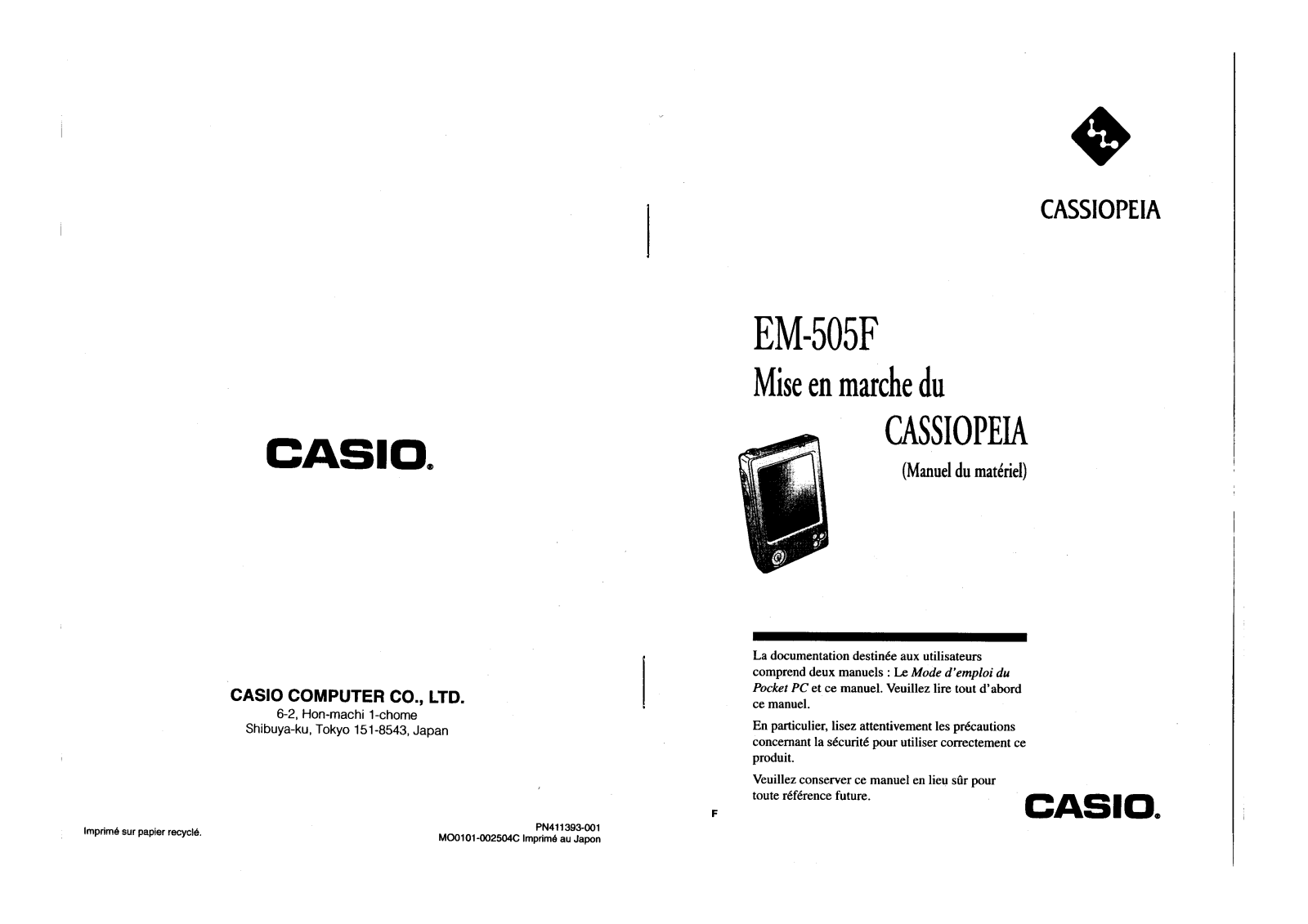 Casio E-505F Manual