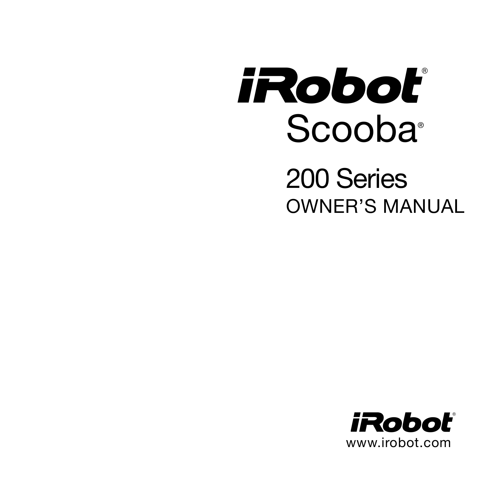 iRobot Scooba 200 User Manual