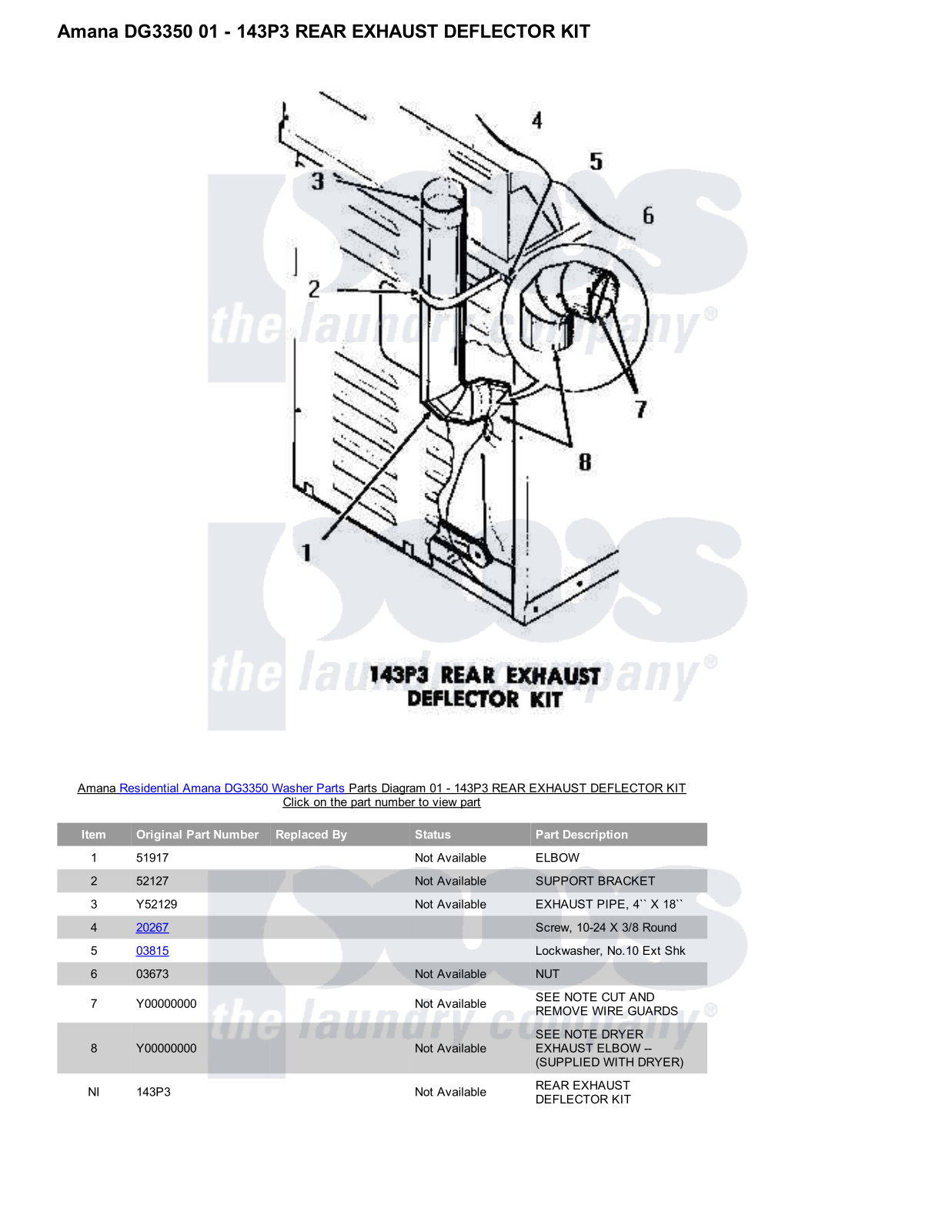 Amana DG3350 Parts Diagram