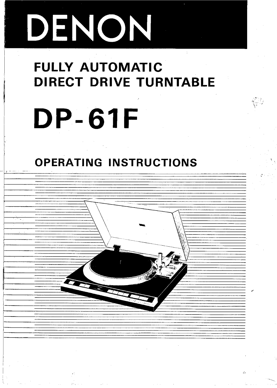 Denon DP-61F User Manual