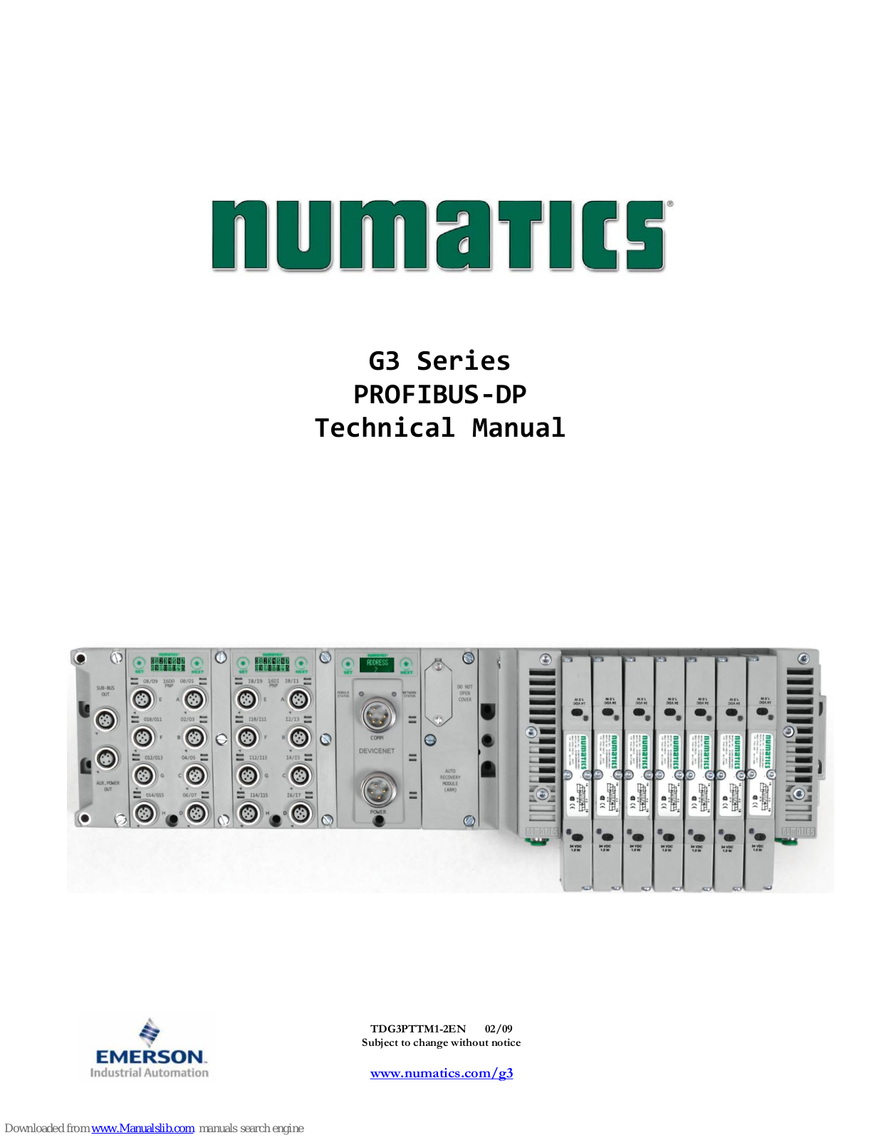 Emerson numatics g3 series Technical Manual