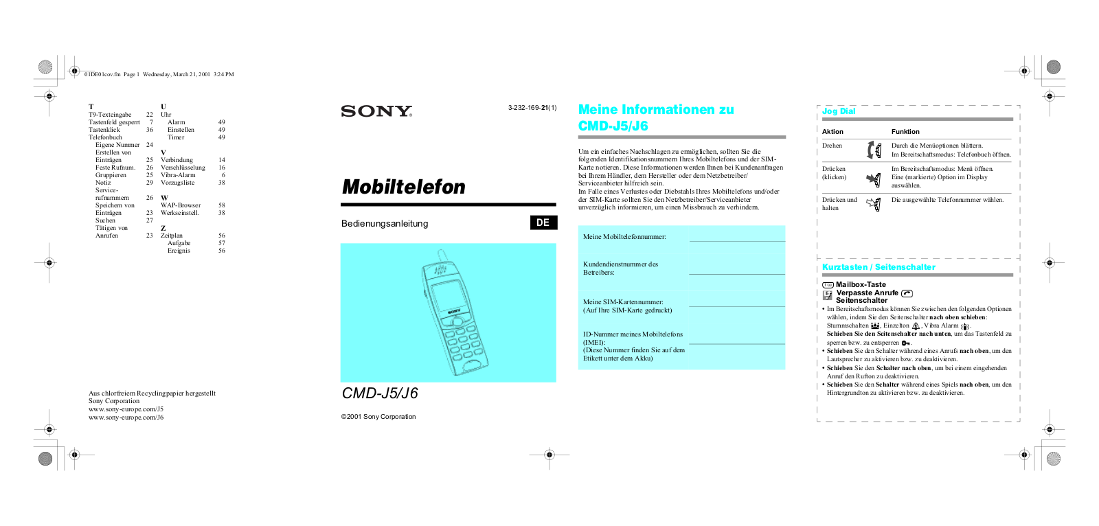 Sony ericsson CMD-J5 User Manual