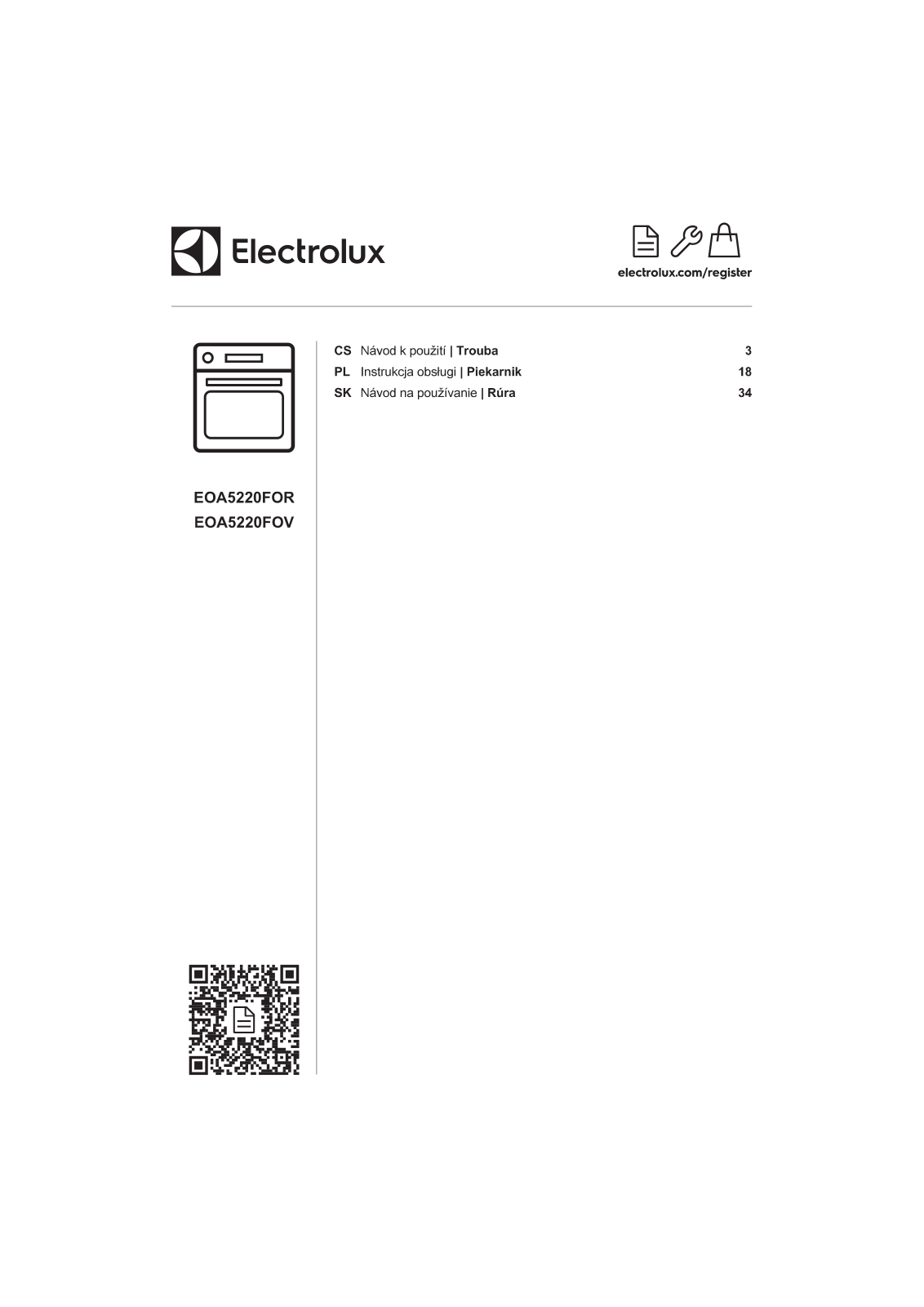 ELECTROLUX EOA5220FOV, EOA5220FOR User guide - ManualMachine.com