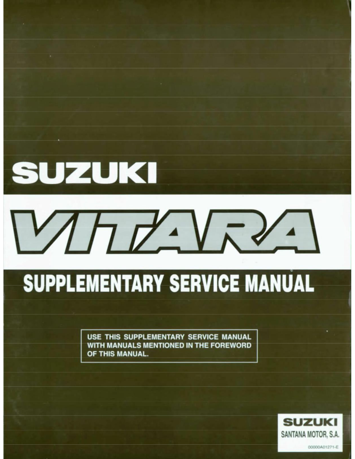Suzuki Vitara 1997 User Manual