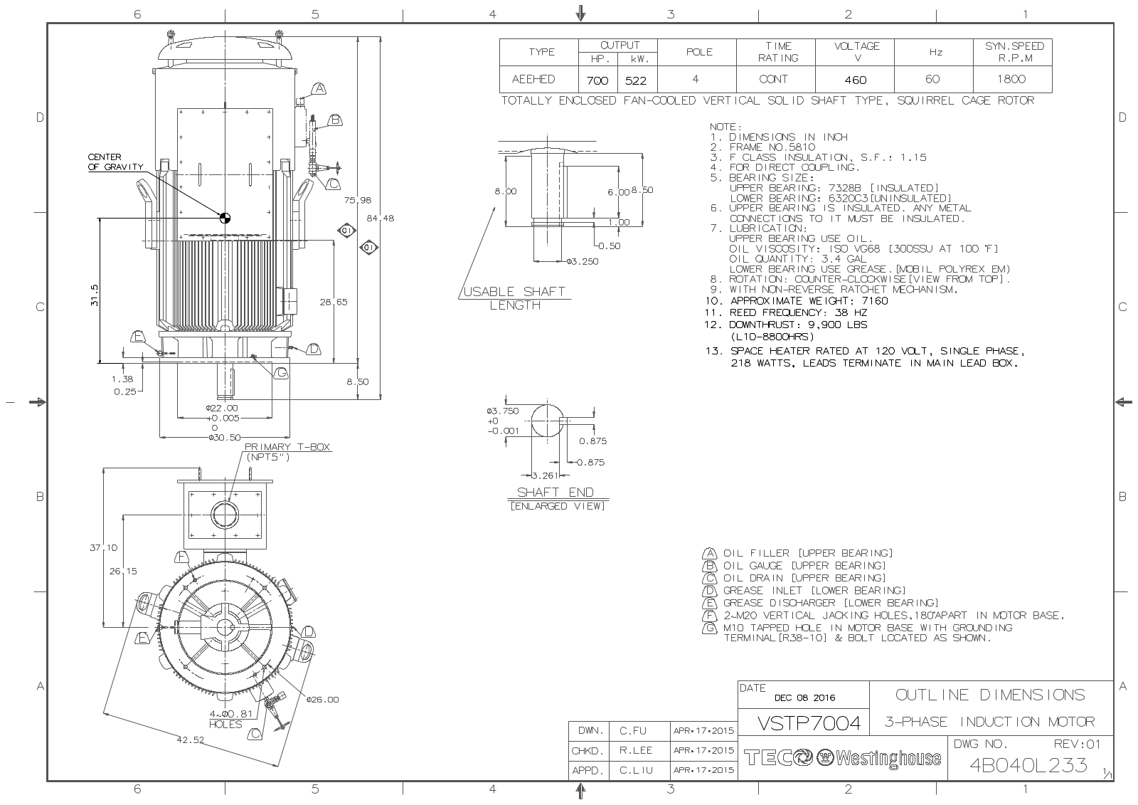 Teco VSTP7004 Reference Drawing