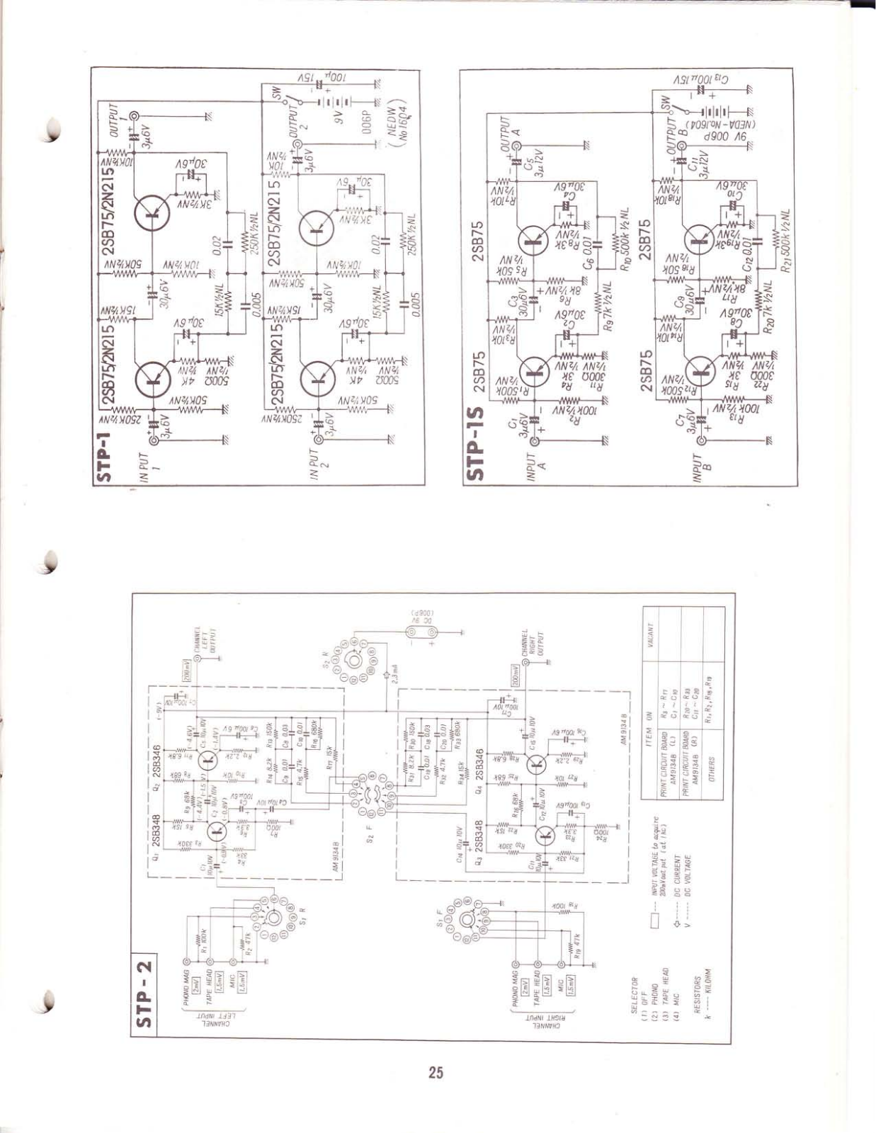 Pioneer STP-1, STP-1S, STP-2 Schematic